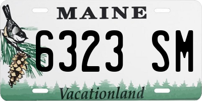 ME license plate 6323SM