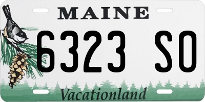 ME license plate 6323SO