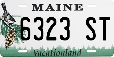 ME license plate 6323ST