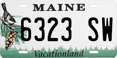 ME license plate 6323SW