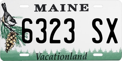 ME license plate 6323SX