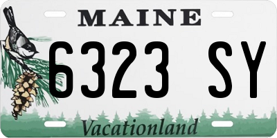 ME license plate 6323SY