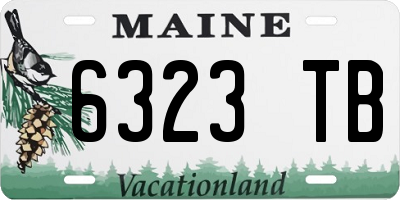 ME license plate 6323TB