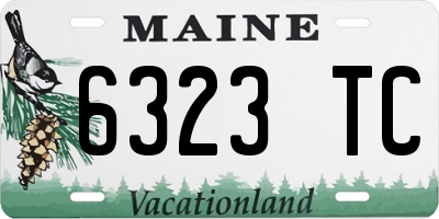 ME license plate 6323TC
