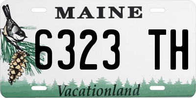 ME license plate 6323TH