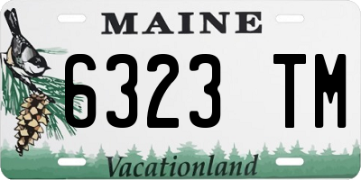 ME license plate 6323TM