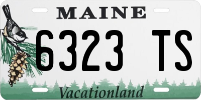 ME license plate 6323TS