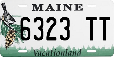 ME license plate 6323TT