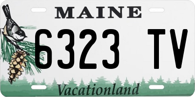 ME license plate 6323TV