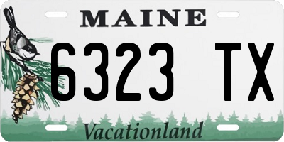 ME license plate 6323TX