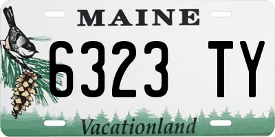 ME license plate 6323TY