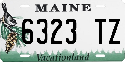 ME license plate 6323TZ