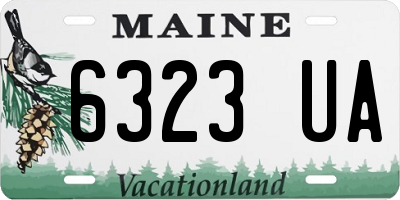 ME license plate 6323UA