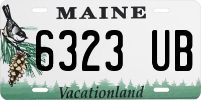 ME license plate 6323UB