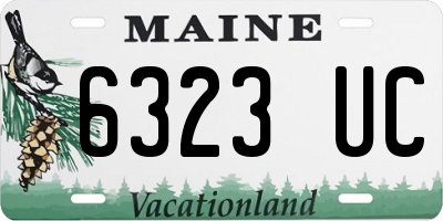 ME license plate 6323UC