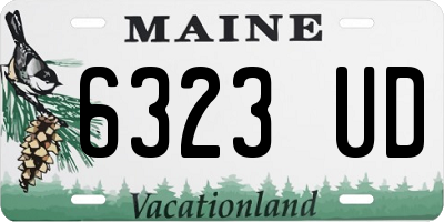 ME license plate 6323UD