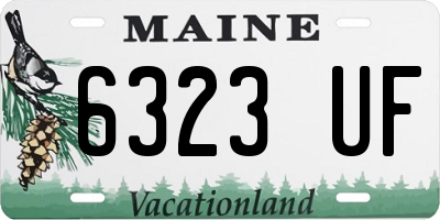 ME license plate 6323UF