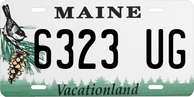 ME license plate 6323UG