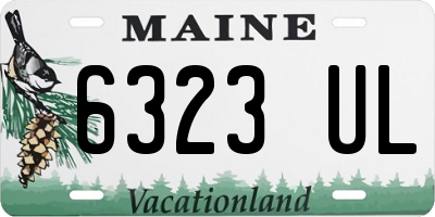 ME license plate 6323UL