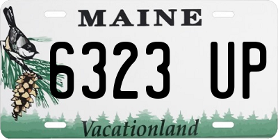 ME license plate 6323UP