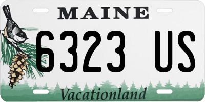 ME license plate 6323US