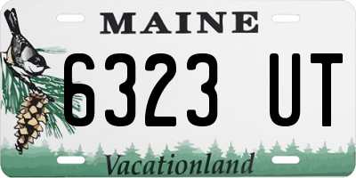 ME license plate 6323UT