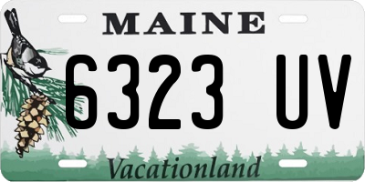 ME license plate 6323UV