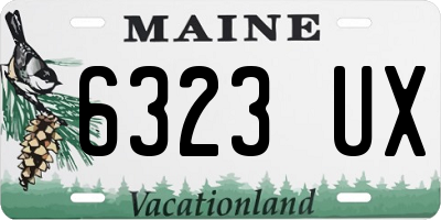 ME license plate 6323UX