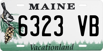 ME license plate 6323VB
