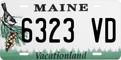 ME license plate 6323VD