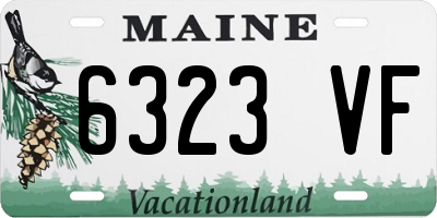 ME license plate 6323VF