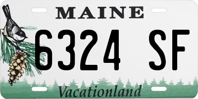 ME license plate 6324SF