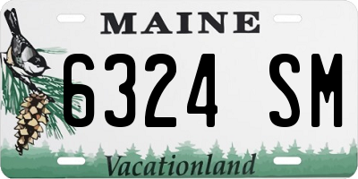 ME license plate 6324SM