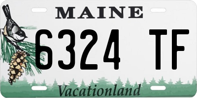 ME license plate 6324TF