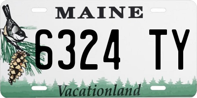 ME license plate 6324TY