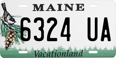 ME license plate 6324UA