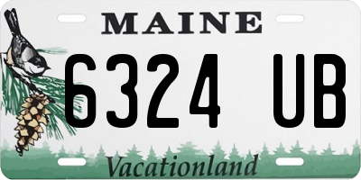 ME license plate 6324UB