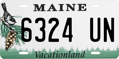 ME license plate 6324UN