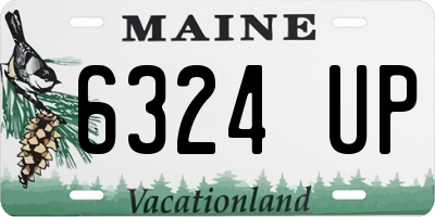ME license plate 6324UP