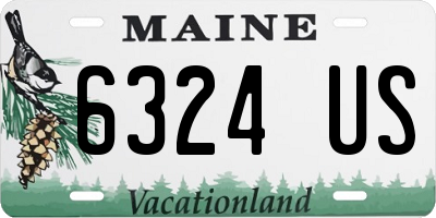 ME license plate 6324US