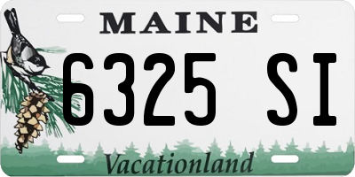 ME license plate 6325SI