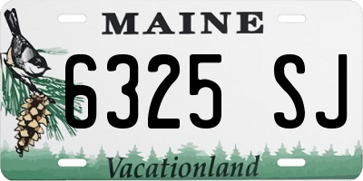 ME license plate 6325SJ