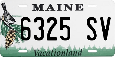 ME license plate 6325SV