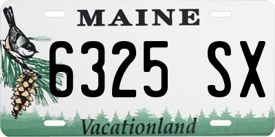 ME license plate 6325SX