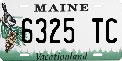 ME license plate 6325TC