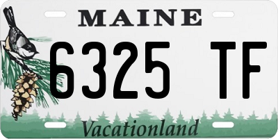 ME license plate 6325TF