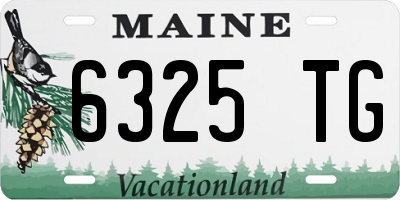 ME license plate 6325TG