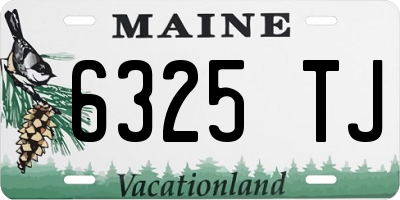 ME license plate 6325TJ