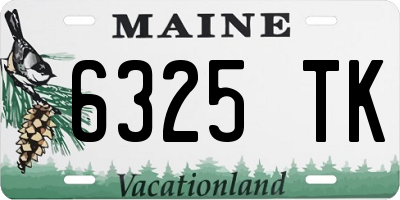 ME license plate 6325TK