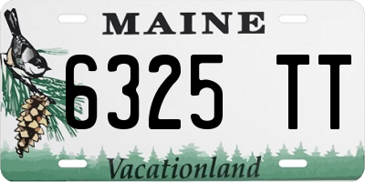 ME license plate 6325TT